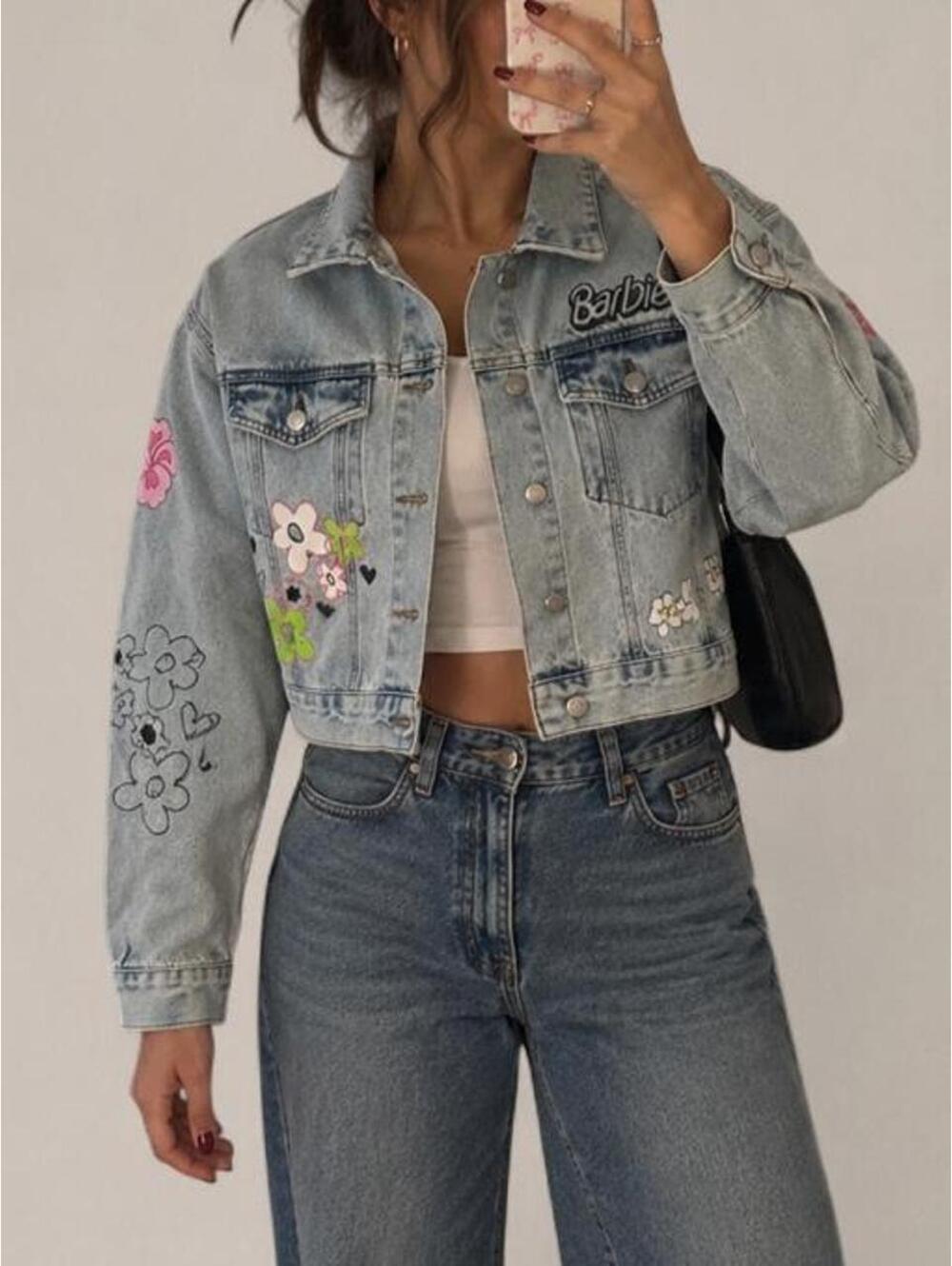Barbie x Forever 21 floral denim jacket 🌸💗